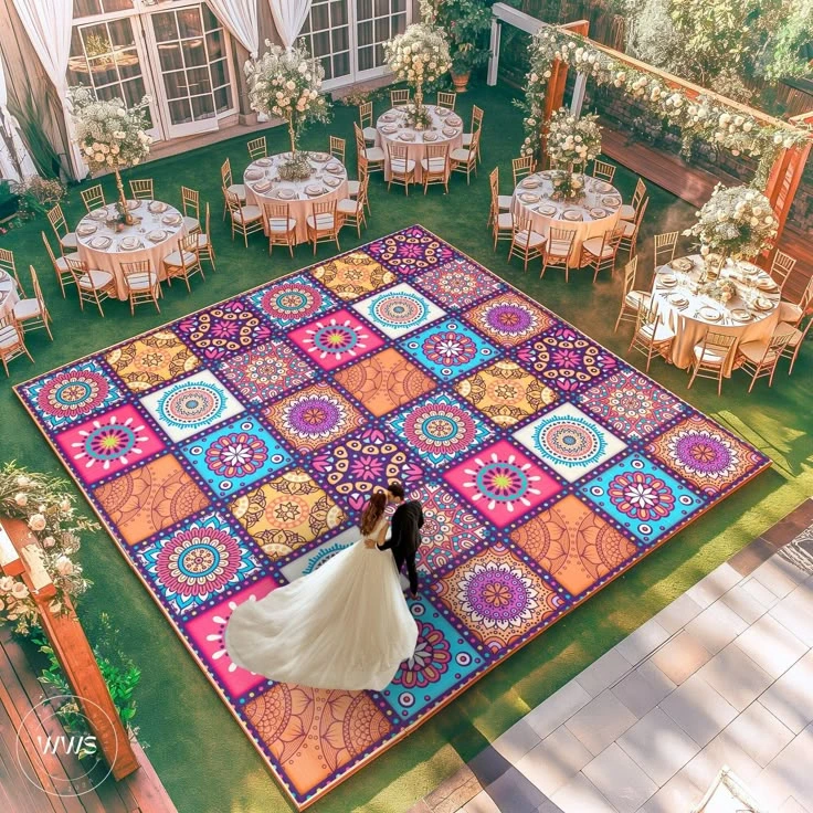 Wedding reception decorations dance floor